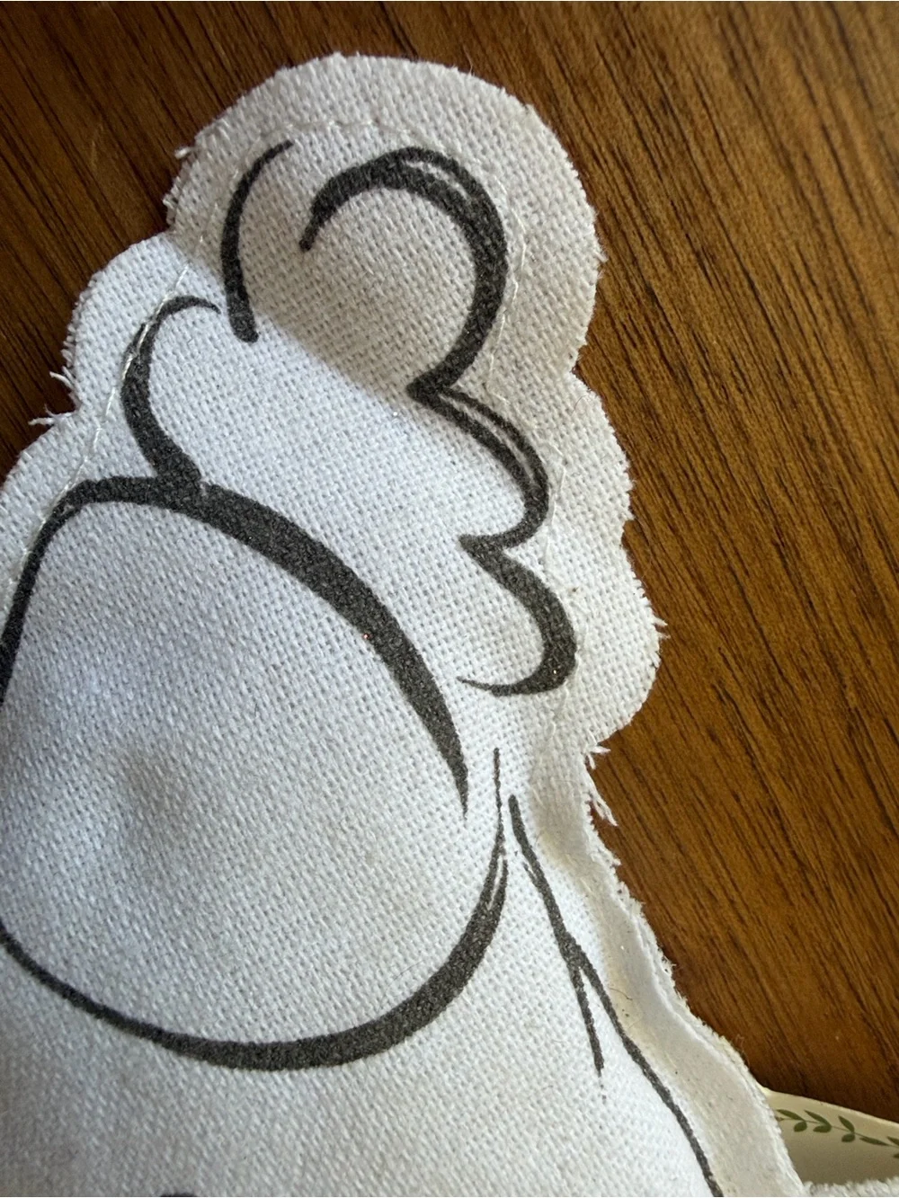 White Fabric Bunny Sachet - Neutral Decorative Accent canvas hanger